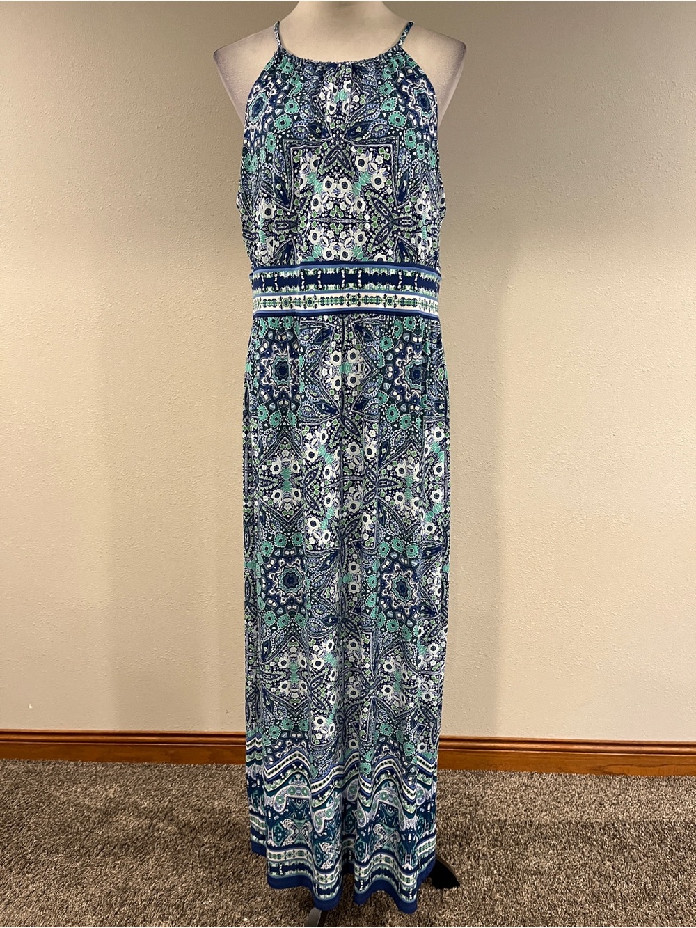 Dressbarn floral Halter Maxi plus size Dress size 16